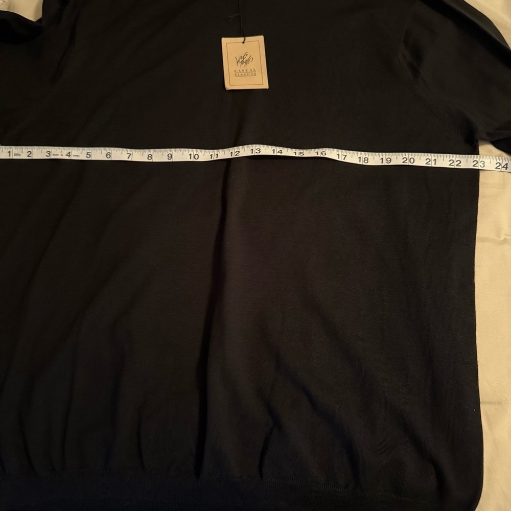 Lord and Taylor Casual Classics Men Size XXL Black Silk Blnd Long Sleeve Sweater - Picture 5 of 7